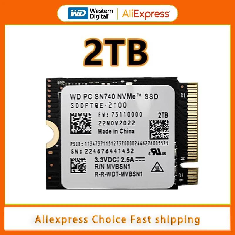   WD SN740, 2TB M.2 SSD, 2230 NVMe PCIe Gen 4x4 SSD, ũμƮ ǽ  X ǽ Ʈ 3  ũ
